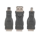 Belkin F3U149 3-in-1 USB Adapter Kit w/Storage Pouch - Converts USB B (M) Cable to Mini-B (M) or USB A (F) Connection