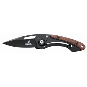 Gerber Trendy Pear Wood Black Fine Edge Knife - Gerber 2207168 by Gerber