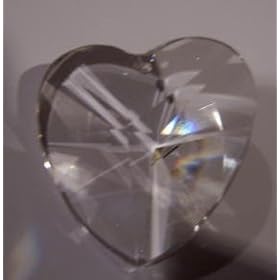 40mm 1.5 30% Lead Crystal Heart Suncatcher by 