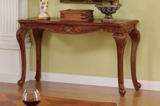 Delicate Craft Cherry Finish Console Table