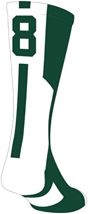 TCK Player Id Dark Green/White Custom Number Sock
