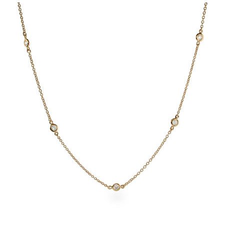 Eve's Addiction Sparkling 16 CZs by the Yard Gold Vermeil Necklace