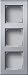 Gira 136326 Profil 55 3-fach aluminium