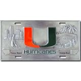 Miami Hurricanes 3-D License Plate - NCAA College Athletics Fan Shop Sports Team Merchandise
