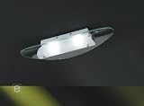 Deckenleuchte “ELLIPSE” Chrom Glasbehang Glas 2flg.