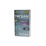 Trojan Premium Latex Condoms, Ultra Thin, Premium Lubricant 12 condoms