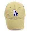 LOS ANGELES DODGERS GARMENT WASHED KHAKI HAT CAP ADJ