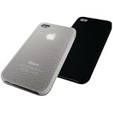 IMAGE OF New-PHILIPS DLM4313/17 IPHONE 4 SHOCKSTOP JAM JACKET, 2 PK (CLEAR/BLACK) - PHLD4313
