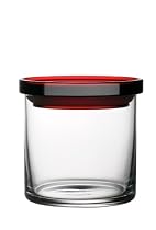 iittala 4-1/4-Inch Glass Jar, Red