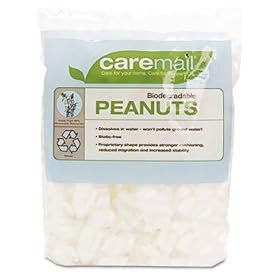 CareMail Biodegradable Peanuts, 0.34 Cubic Feet