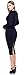 Stanzino Women's Long Sleeve Ribbed V neck Knit Extra Stretch Sweater Dress