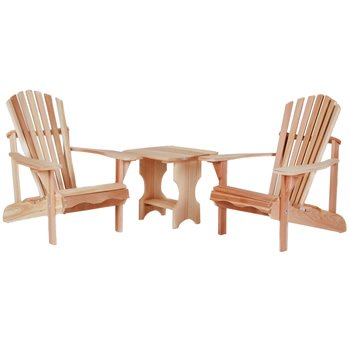 Western Red Cedar - Adirondack Chair/Table Set - Furniture For Your Patio and Garden!