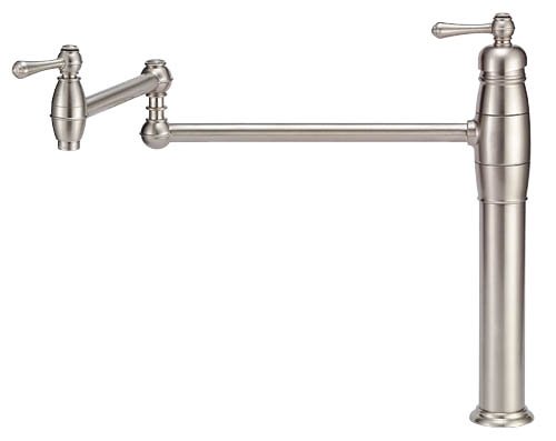 Danze D206557SS Opulence Single Handle Deck Mount Pot Filler, Stainless Steel