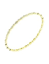 2.88 ct. tw Round Diamond Bangle Bracelet in Four Prong Mounting - F-G VS2 - 18 Kt. Yellow Gold