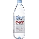 evian Natural Spring Water 1 Liter, 12 Count