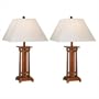 Pacific Coast Set of 2 Mission Hills Table Lamps American Chestnut