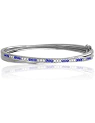 1.25ct Diamond & Sapphire Accented Bracelet 14k Gold
