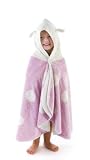 Cuddledry Cuddle Bug Toddler Towel in Pink / White
