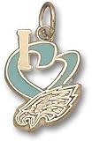 Philadelphia Eagles I Heart Logo 1/2 Enamel Enamel Pendant