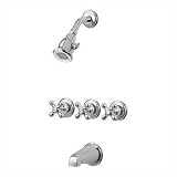 Three-Cross Handle Shower and Metal Cross