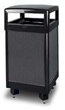 Perforated Designer Trash Receptacle, 29 Gallon, Black/Charcoal Powdercoat URIR36HT500