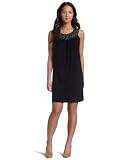 Tiana B Women's Zipper Detail Dress,Black,Large