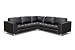 Black Valentino Pillowtop Sectional By Diamond Sofa