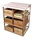 Wine Cellar Innovations Natural Red Oak Double Deep Case Rack with Tabletop 37x30x27-in.