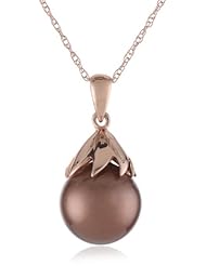 10k Gold Tahitian Cultured Pearl Pendant Necklace, 17"
