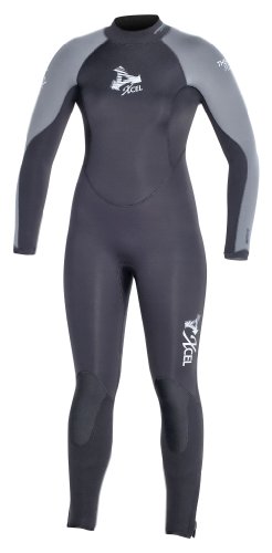 Xcel Women's Dive  ThermoFlex 7/6mm Fullsuit (Black/Black/Ash, 4)