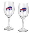 NFL Buffalo Bills 14-Ounce Wine Glass (Set of Two)