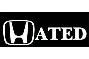 Honda Hated logo vinyl decals stickers funny decal tuner auto car decal