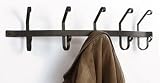Wall Mount Coat Rack Black Iron