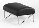 Easy Rider Ottoman - Black Vinyl (Black Vinyl) (15H x 23W x 20D)