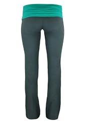 Fold Over Contrast Waist Lounge Pants Cotton Spandex
