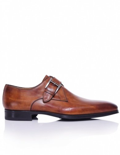 magnanni monk strap cognac