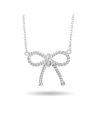 Sterling Silver Twisted Bow Necklace
