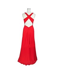 V-neck Backless  Chiffon  Ball Gown Evening Dress/Prom Dress/Party Dress/Wedding Dress 