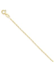 14k Yellow gold Carded Cable Rope Chain