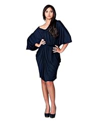Polyester/Spandex Cocktail Knee Length Dolman Asymmetric  Dress