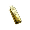 8GB Stunning Gold Bar USB Flash Pen Drive Memory Stick (Metal Casing)