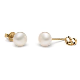 Pair of 6.0-7.0 mm, AAA Round White Freshwater Pearl Stud Earrings