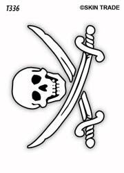 Childrens Toyshop  Toys : Jolly Roger Pirate Temporary Tattoo ~ Pirates Swords Skull Temp Tatt, Be like dad or mom!