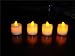 Kitchen & Housewares : 4 AMBER LED Flickering Candles Tea Lights with LITHIUM Battery