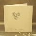 Pack of 6 Cream Luxury Wedding Gift Thank you cards