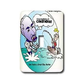 Londons Times Funny Panel Hollywood Cartoons - Great Blue Marlon Brando - Light Switch Covers - single toggle switch