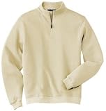 NEW Port Authority - Flatback Rib 1/4 Zip Pullover Ivory-M