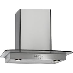 Bomann DU 620 G Voll-Edelstahl-Dunstabzugshaube mit Glasschirm, 60 cm / Dunstabzugshaube / 60 cm / 400 m3/h / 3 Stufen / Abluft / Esse