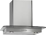 Bomann DU 620 G Voll-Edelstahl-Dunstabzugshaube mit Glasschirm, 60 cm / Dunstabzugshaube / 60 cm / 400 m3/h / 3 Stufen / Abluft / Esse