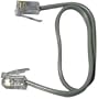GE TL96114 Phone Line Cord (8", Gray, 4-conductor)